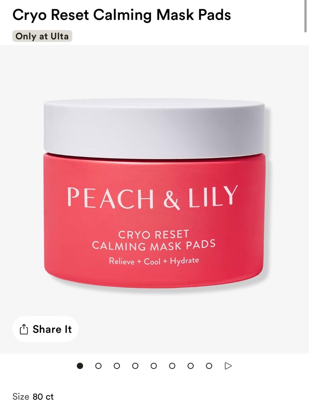 Peach & Lily Cryo Reset Calming Mask Pads – Pink Jar